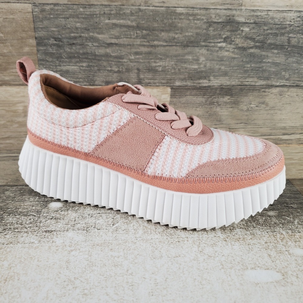 Zodiac Cooper Womens Shoe Sz 6.5 M Pink White Round Toe Platform Lace Up Sneaker